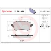 Set remblokken achter BREMBO - P 68 064