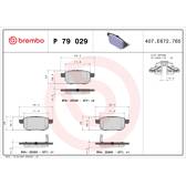 Set remblokken achter BREMBO - P 79 029