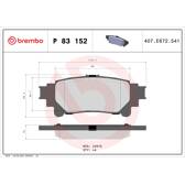 Set remblokken achter BREMBO - P 83 152