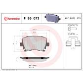 Set remblokken achter BREMBO - P 85 073