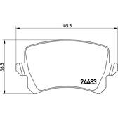 Set remblokken achter BREMBO - P 85 109