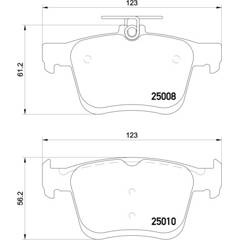 P 85 124X BREMBO Xtra 25009 Remblokken Excl. slijtage waarschuwingscontact | Bestel nu