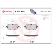 Set remblokken achter BREMBO - P 85 154