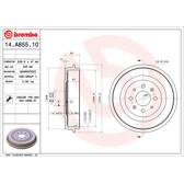 Tambour de frein BREMBO - 14.A855.10