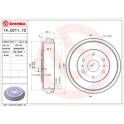 Tambour de frein BREMBO - 14.C011.10