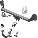 Gancio di traino rimovibile BRINK (non sono necessari attrezzi) BRINK - 554500