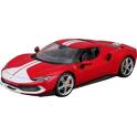 Auto -1/18 FERRARI 296 GTB - Rot und weiß BURAGO - 933079