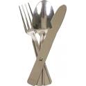  Stainless steel cutlery - 3 pieces with clip CAO CAMPING - 936009