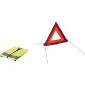 Kit 1 triângulo + 1 colete de segurança E11 Car + - 2707130