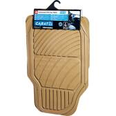 Set van 4 beige rubberen vloermatten Car + - CARAT10