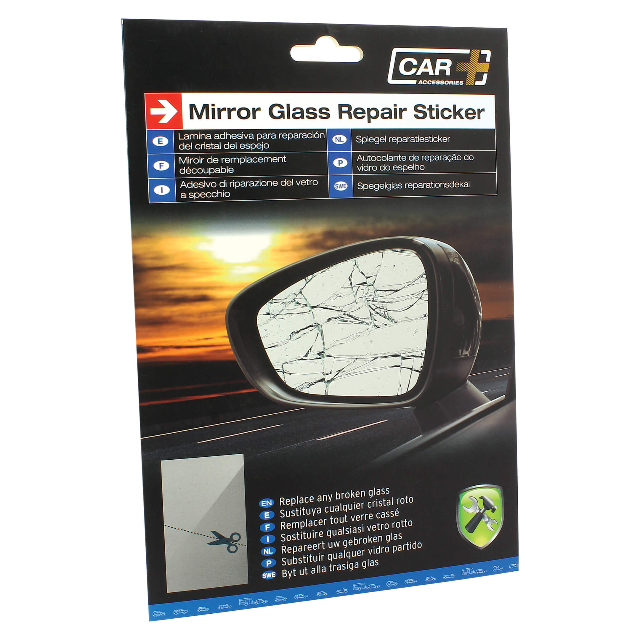Replacement mirror for mirror 202 x 126 mm