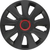 Set van 4 zwarte en rode washington wieldoppen 14 inch Car + - VNJR214