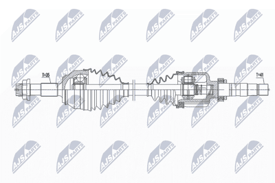 Cardan NTY 1140mm - NPW-FT-039