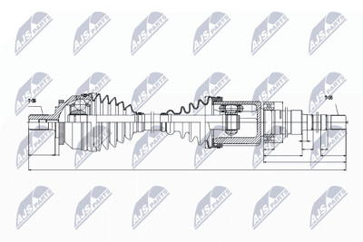 Cardan NTY 1006mm - NPW-VV-020