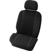 Jeu de 2 housses de sièges avant velours noir/gris 4 pièces CARPOINT - 0310404