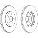 Jeu de 2 disques de frein CHAMPION - 562180CH