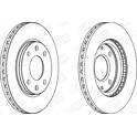 Brake disc set (2) CHAMPION - 561409CH