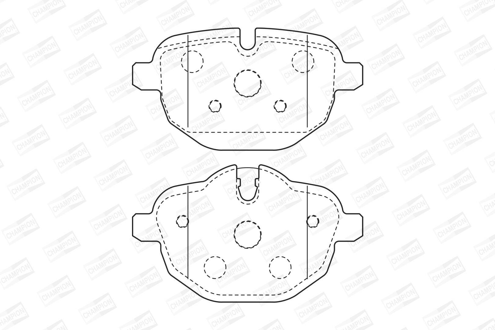 Rear brake pad set