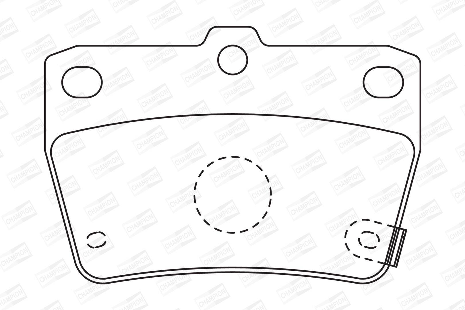 Rear brake pad set