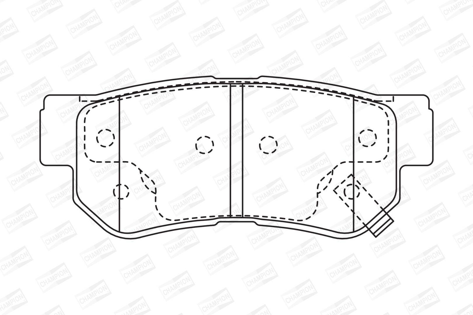Rear brake pad set