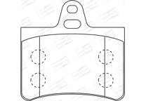 Rear brake pad set