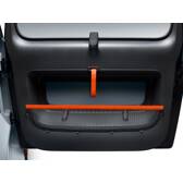 2 filets de porte noirs avec une bande orange CITROËN AMI - 1668280080