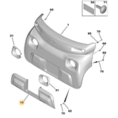 FRISO DO PARA-CHOQUES CITROËN AMI - 98531178XT