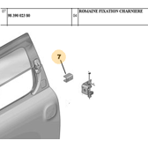 ROMAINE FIXATION CHARNIERE CITROËN AMI - 9839002380