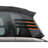 2 stickers para os vidros de custódia traseiros laranja e preto CITROËN AMI - 1674579280