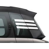 2 stickers para os vidros de custódia traseiros branco e preto CITROËN AMI - 1674579480