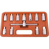 Set of 3/8" drain fittings + T wrench - CLAS - 11pcs CLAS - HU 2002BL