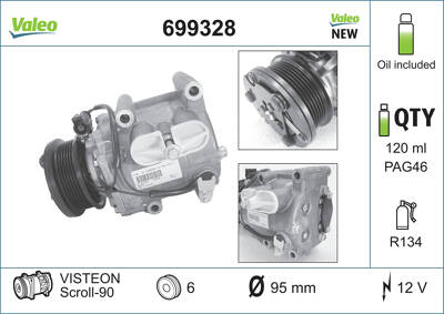 Kompressor, Klimaanlage VALEO 699328