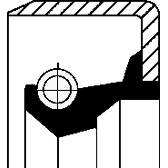 Shaft Seal, wheel hub CORTECO - 19037295B