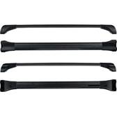 Barres de toit CRUZ Airo Fuse Dark: 1 bar 106+1 bar 98 avec Kit CRUZ Optiplus Fix CRUZBER - CR925737_735_936029C