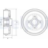 Brake Drum DELPHI - BFR626