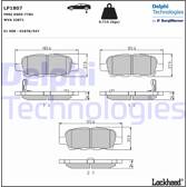 Bremsbelagsatz hinten DELPHI - LP1807