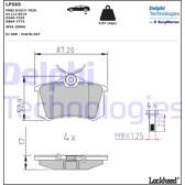 Bremsbelagsatz hinten DELPHI - LP565