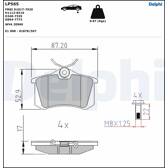 Bremsbelagsatz hinten DELPHI - LP565