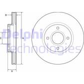 Bremssatz (2 Bremsscheiben) DELPHI - BG4569C