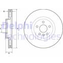 Bremsscheibe (pro Einheit) DELPHI - BG9183C