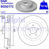 Bremsscheibe (pro Einheit) DELPHI - BG9217C