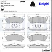 Bromsbelägg bak DELPHI - LP1501