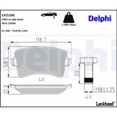 Bromsbelägg bak DELPHI - LP2106