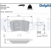 Bromsbelägg bak DELPHI - LP2126