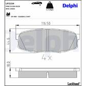 Bromsbelägg bak DELPHI - LP2154