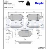 Bromsbelägg bak DELPHI - LP2188