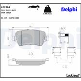 Bromsbelägg bak DELPHI - LP2209