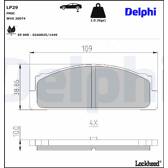 Bromsbelägg bak DELPHI - LP29