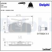 Bromsbelägg bak DELPHI - LP3150