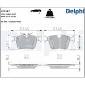 Bromsbelägg bak DELPHI - LP3167